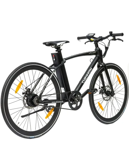 Rower Elektryczny Męski Trekkingowy 28" LCD 250 W ALU Oświetlenie Stopka