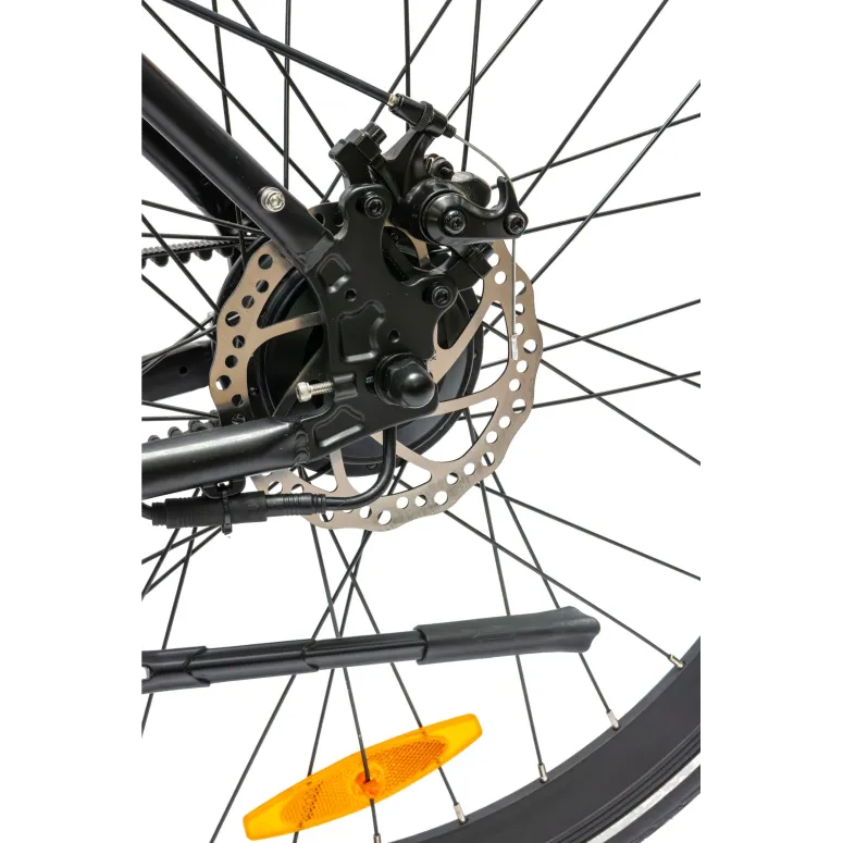 Rower Elektryczny Męski Trekkingowy 28" LCD 250 W ALU Oświetlenie Stopka