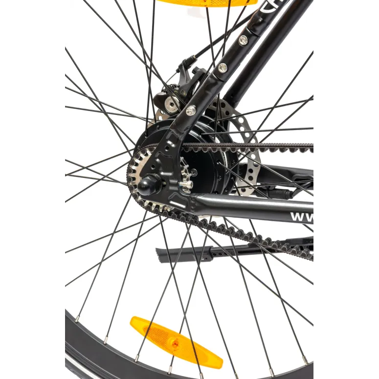 Rower Elektryczny Męski Trekkingowy 28" LCD 250 W ALU Oświetlenie Stopka