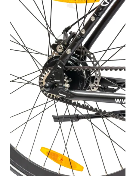 Rower Elektryczny Męski Trekkingowy 28" LCD 250 W ALU Oświetlenie Stopka