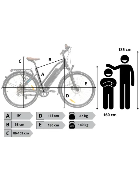 Rower Elektryczny Męski Damski Miejski Koła 28" SHIMANO Hydraulika 13 Ah