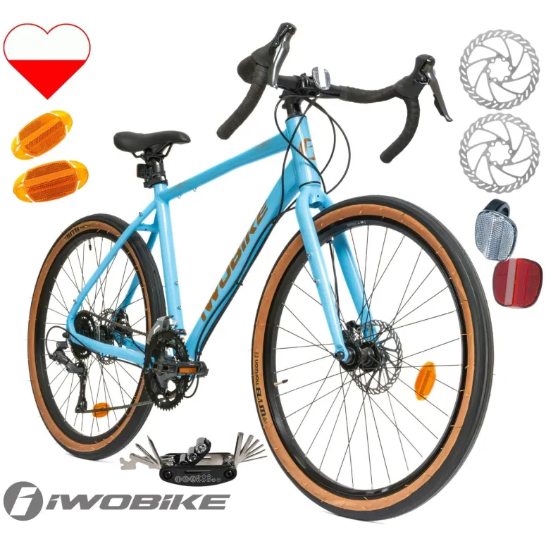 Rower Męski Gravel 27,5" Shimano Claris Tarcze Aluminium IWOBIKE 2025 Lekki
