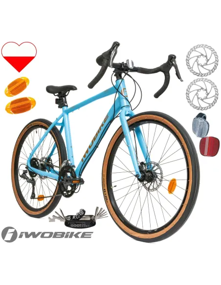Rower Męski Gravel 27,5" Shimano Claris Tarcze Aluminium IWOBIKE 2025 Lekki