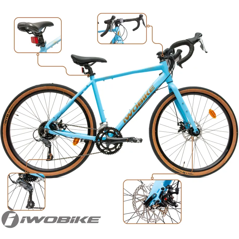 Rower Męski Gravel 27,5" Shimano Claris Tarcze Aluminium IWOBIKE 2025 Lekki