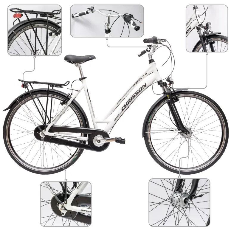 Rower Damski Trekkingowy Koła 28" SHIMANO Nexus Oświetlenie Dynamo Stopka