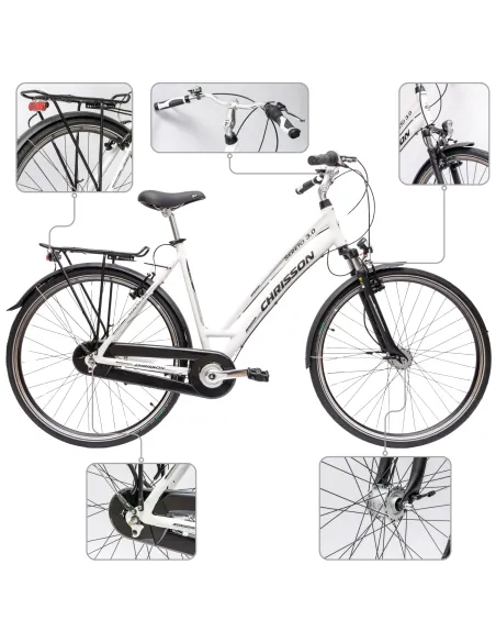 Rower Damski Trekkingowy Koła 28" SHIMANO Nexus Oświetlenie Dynamo Stopka