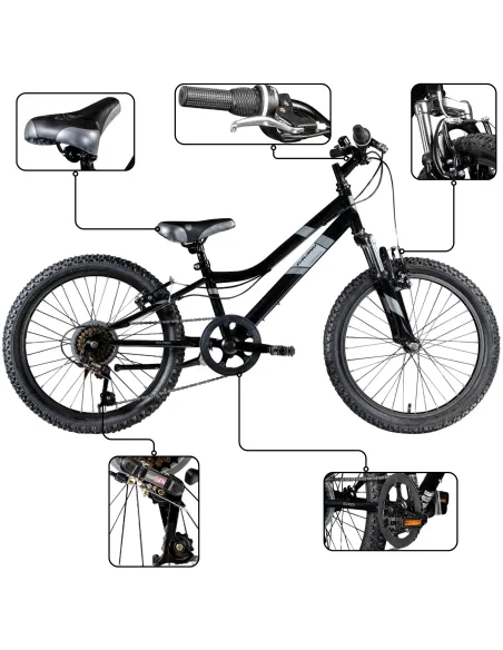 Rower Dziecięcy 18" Dziewczęcy Chłopięcy Dzwonek Stopka Odblaski Saiguan