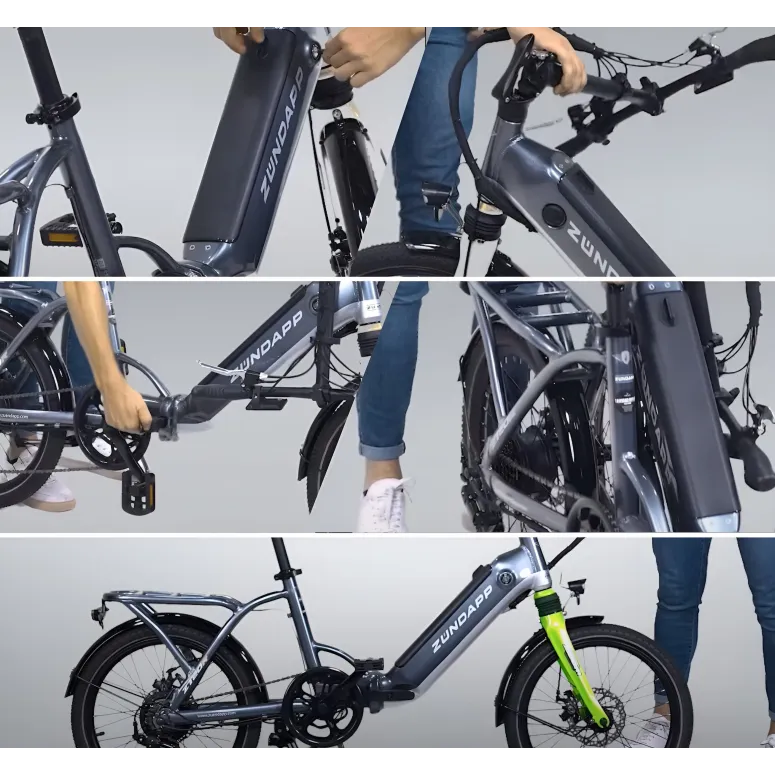 Elektryczny Rower Składany 20 Tarcze ALU 13 Ah Wspomaganie 5 Trybów Składak