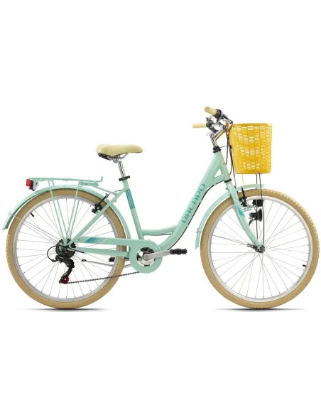 Rower Damski Miejski Koła 26 Dziewczęcy SHIMANO Koszyk Oświetlenie Bagażnik