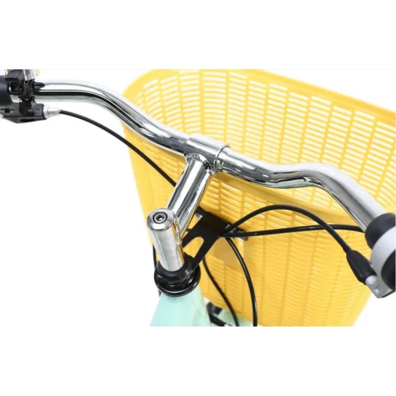 Rower Damski Miejski Koła 26 Dziewczęcy SHIMANO Koszyk Oświetlenie Bagażnik