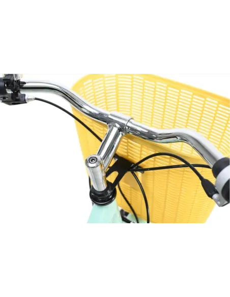 Rower Damski Miejski Koła 26 Dziewczęcy SHIMANO Koszyk Oświetlenie Bagażnik