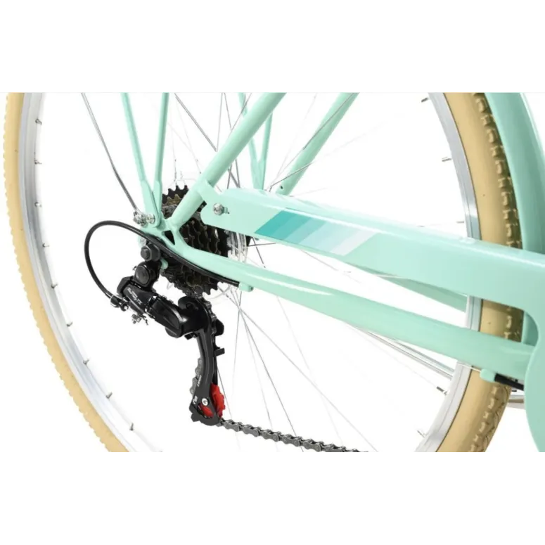 Rower Damski Miejski Koła 26 Dziewczęcy SHIMANO Koszyk Oświetlenie Bagażnik