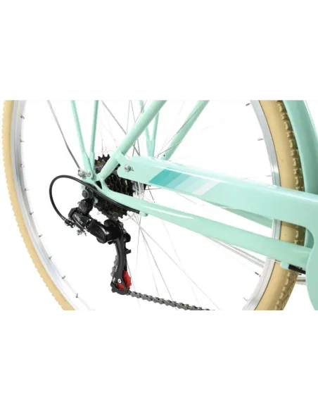 Rower Damski Miejski Koła 26 Dziewczęcy SHIMANO Koszyk Oświetlenie Bagażnik