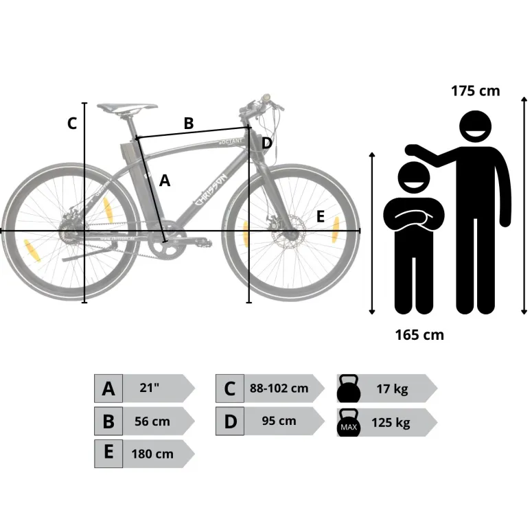 Rower Elektryczny Męski Miejski 28" LCD 250 W Aluminium Oświetlenie Stopka