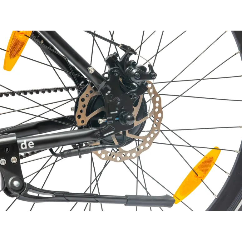 Rower Elektryczny Męski Miejski 28" LCD 250 W Aluminium Oświetlenie Stopka