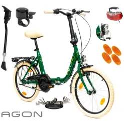 Rower Damski Męski Składany 20" SHIMANO Nexus Miejski Składak Oświetlenie