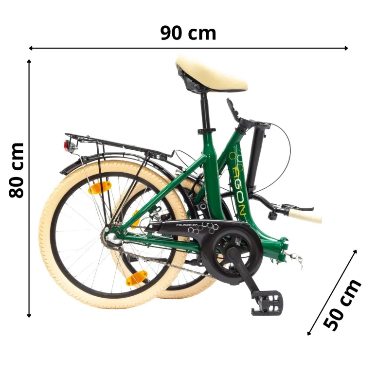 Rower Damski Męski Składany 20" SHIMANO Nexus Miejski Składak Oświetlenie