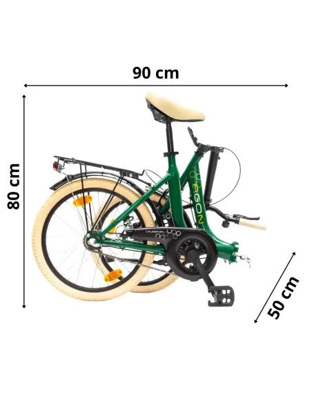 Rower Damski Męski Składany 20" SHIMANO Nexus Miejski Składak Oświetlenie