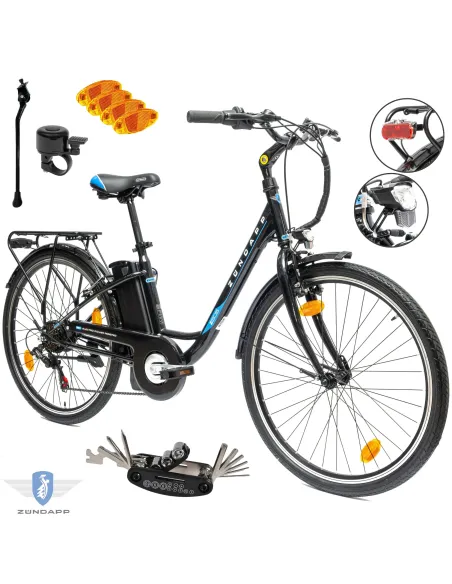 Rower Elektryczny Damski Miejski Koła 26" 250 W Wspomaganie 10Ah SHIMANO