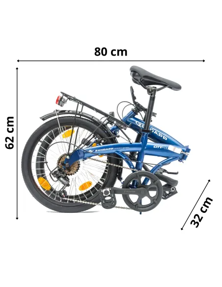 Rower Składany 20 Damski Męski Miejski Dzwonek Bagażnik Odblaski Światła