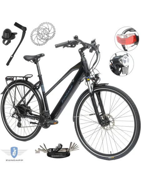 Rower Elektryczny Damski Męski Trekkingowy 28 250W Shimano Hydraulika ALU