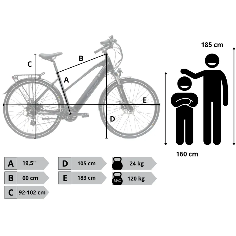 Rower Elektryczny Damski Męski Trekkingowy 28 250W Shimano Hydraulika ALU