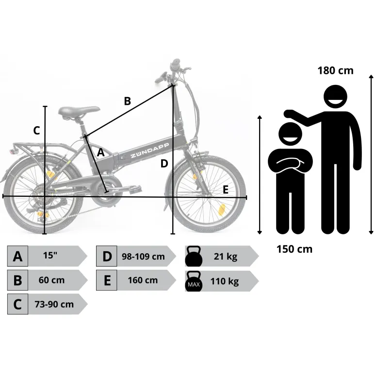 Elektryczny Rower Składany 20 Męski Damski Składak 7,8Ah Wspomaganie 3 Tryb