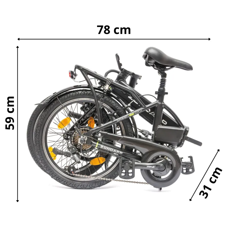 Elektryczny Rower Składany 20 Męski Damski Składak 7,8Ah Wspomaganie 3 Tryb