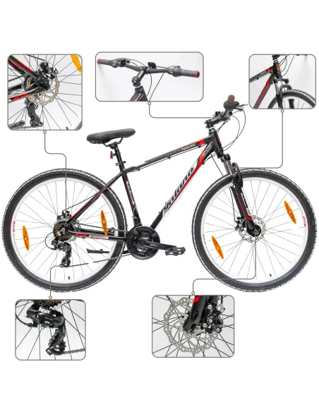 Rower Męski Górski Koła 27,5" MTB Amory SHIMANO Aluminium Stopka Dzwonek