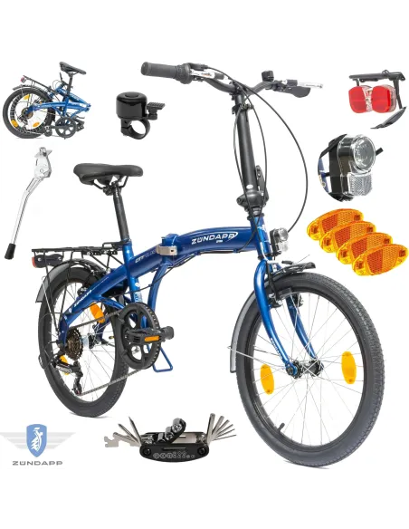 Rower Damski Męski Składany 20" Składak Lekki Shimano Bagażnik Światła