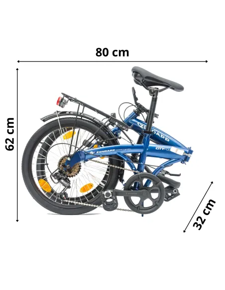 Rower Damski Męski Składany 20" Składak Lekki Shimano Bagażnik Światła