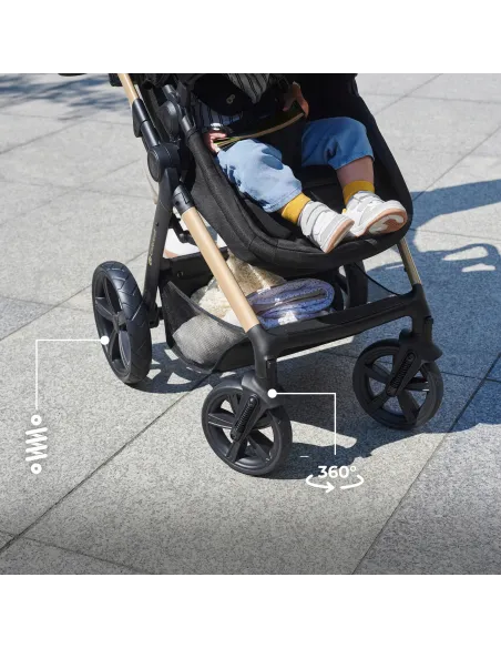 Wózek Dziecięcy 3w1 Kinderkraft MOOV 2 Fotelik Wielofunkcyjny Szary