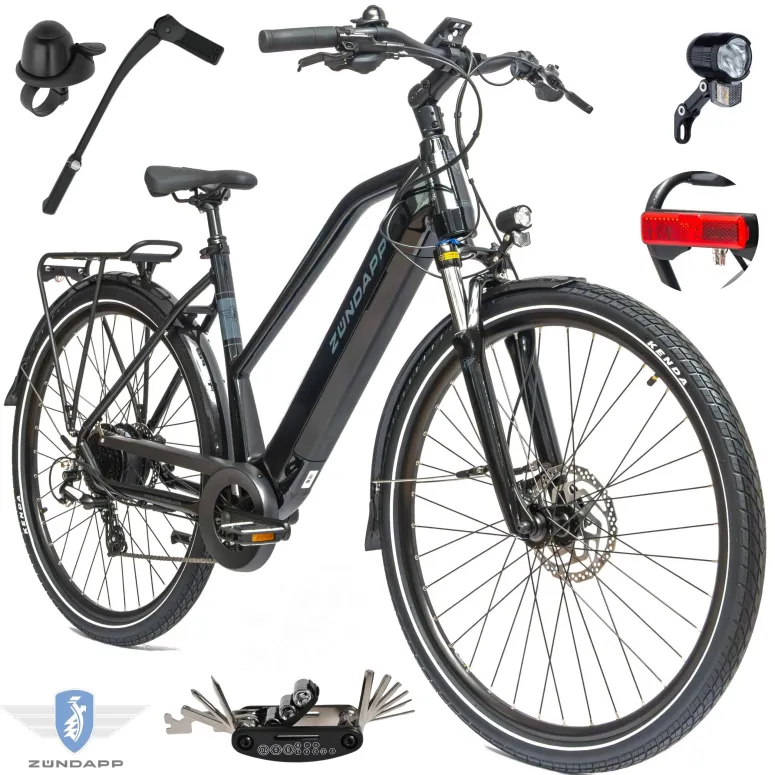 Rower Elektryczny Damski Trekkingowy 28" SHIMANO Altus 250 W Hydraulika LCD