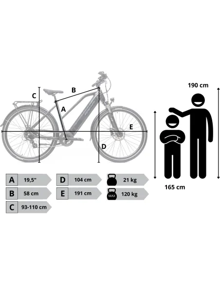 Rower Elektryczny Damski Trekkingowy 28" SHIMANO Altus 250 W Hydraulika LCD