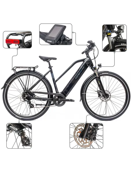 Rower Elektryczny Damski Trekkingowy 28" SHIMANO Altus 250 W Hydraulika LCD