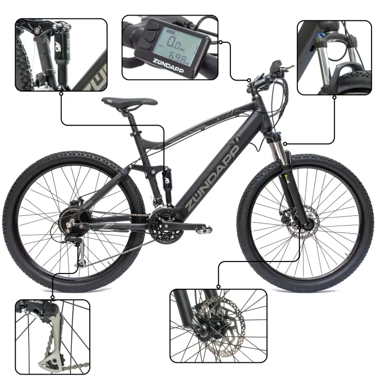 Górski Rower Elektryczny 27,5 MTB Alu Full Wspomaganie Alivio Tarcze Cyngle