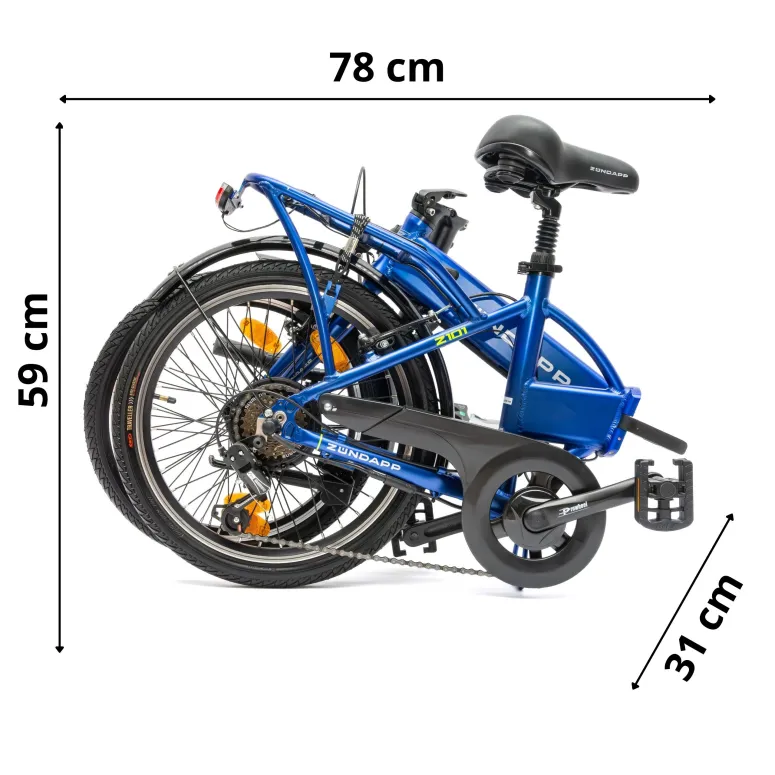 Rower Elektryczny Składany 20 Miejski 250W Składak ALU Wspomaganie 3 Tryby
