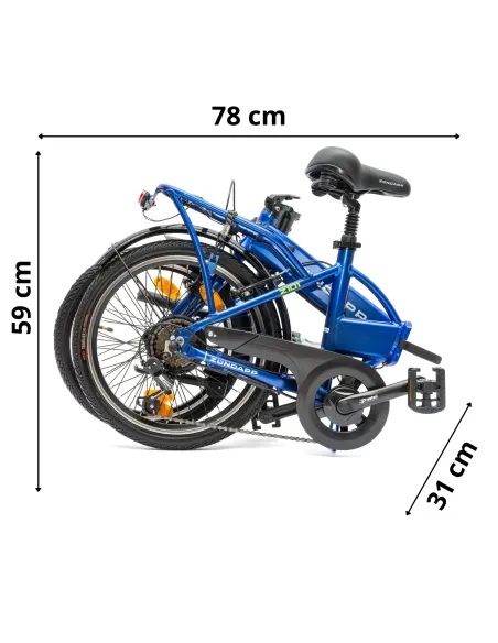 Rower Elektryczny Składany 20 Miejski 250W Składak ALU Wspomaganie 3 Tryby