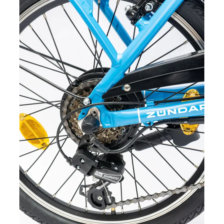 Rower Elektryczny Damski Męski Składany 20" SHIMANO 250 W Alu LED Składak