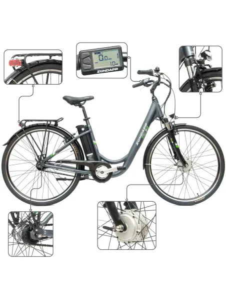 Elektryczny Rower Miejski 28 Shimano Nexus 7 ALU V-Brake Bagażnik Światła