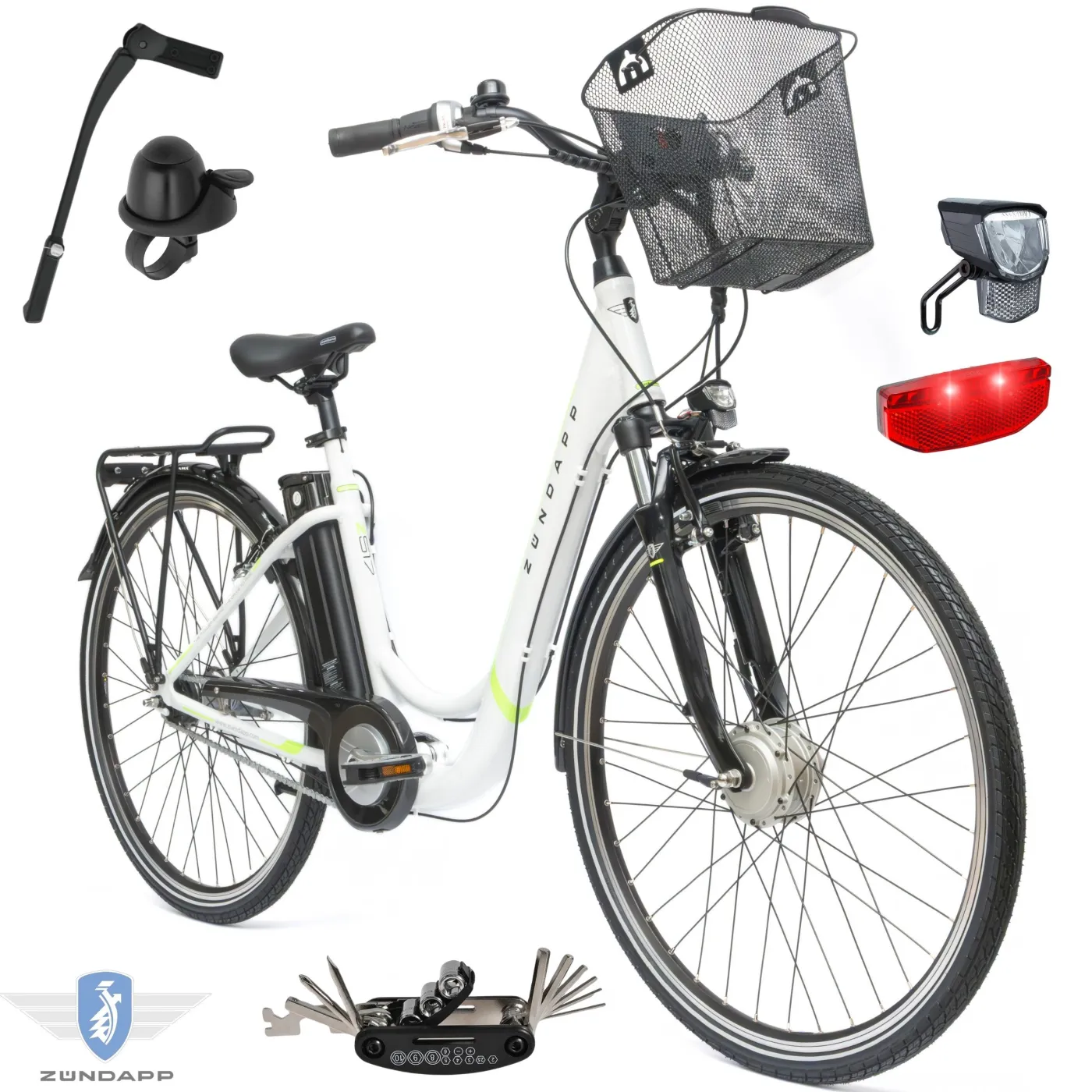 Elektryczny Rower Miejski 28 Nexus 7 Wspomaganie 5 Trybów 10,4 Ah Kontra