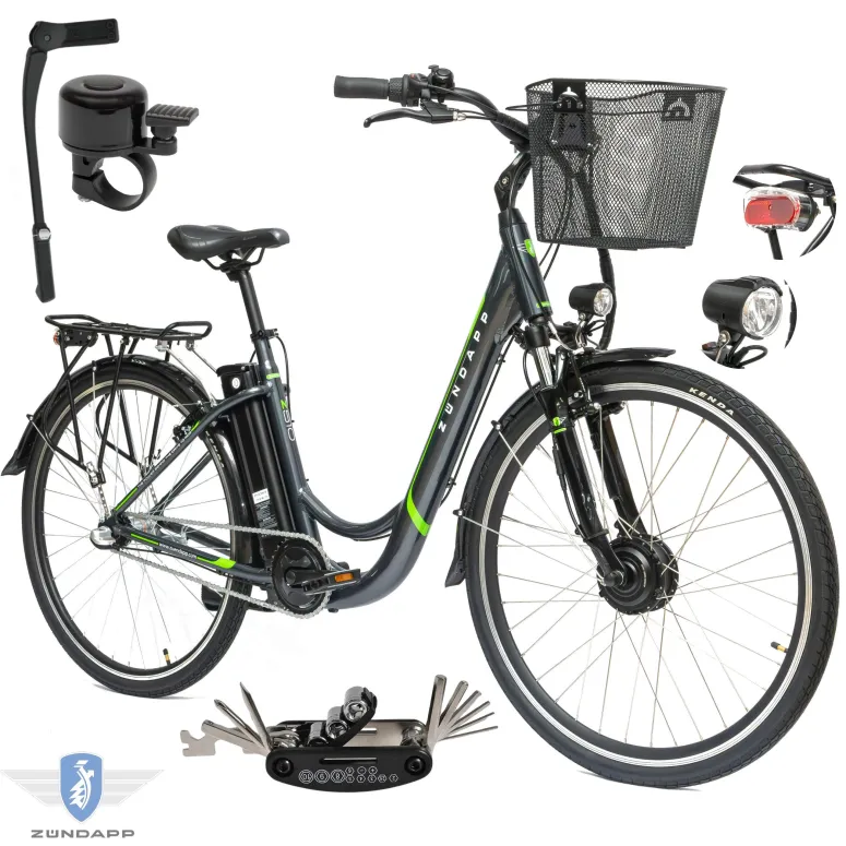 Rower Elektryczny Damski Męski Miejski Koła 28" SHIMANO Nexus LCD 250 W Alu