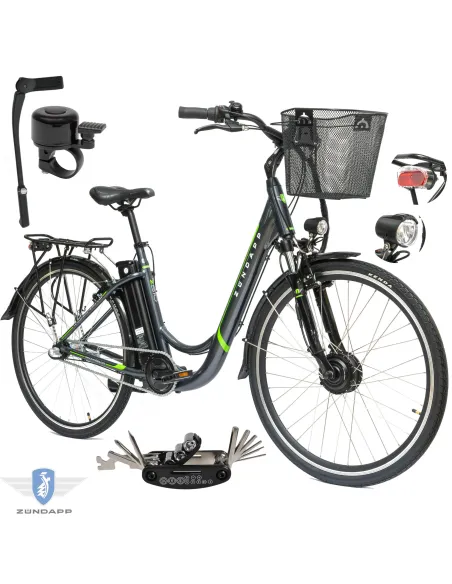 Rower Elektryczny Damski Męski Miejski Koła 28" SHIMANO Nexus LCD 250 W Alu