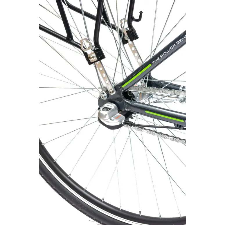 Rower Elektryczny Damski Męski Miejski Koła 28" SHIMANO Nexus LCD 250 W Alu