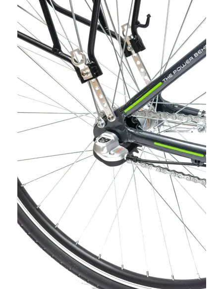 Rower Elektryczny Damski Męski Miejski Koła 28" SHIMANO Nexus LCD 250 W Alu