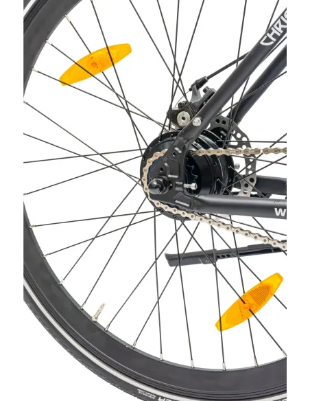 Rower Elektryczny Męski Trekkingowy Koła 28" Aluminium LCD 250 W Tarcze