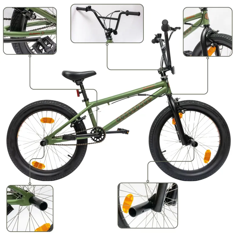 Rower Męski Damski BMX Koła 20" Rotor 360 Pegi Dzwonek U-brake Młodzieżowy