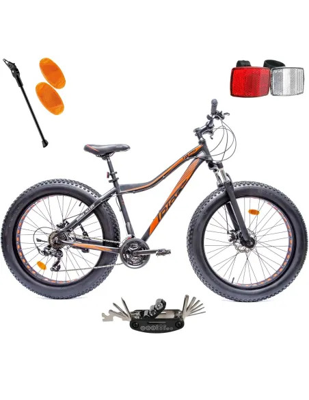 Rower Fatbike Terenowy Shimano Szerokie Opony 26 Amortyzacja Aluminium HIT!