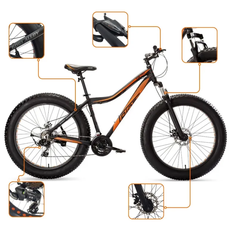 Rower Fatbike Terenowy Shimano Szerokie Opony 26 Amortyzacja Aluminium HIT!