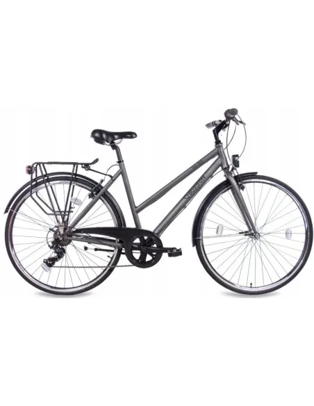 Rower Damski Miejski Koła 28" SHIMANO Błotniki Oświetlenie Bagażnik Damka